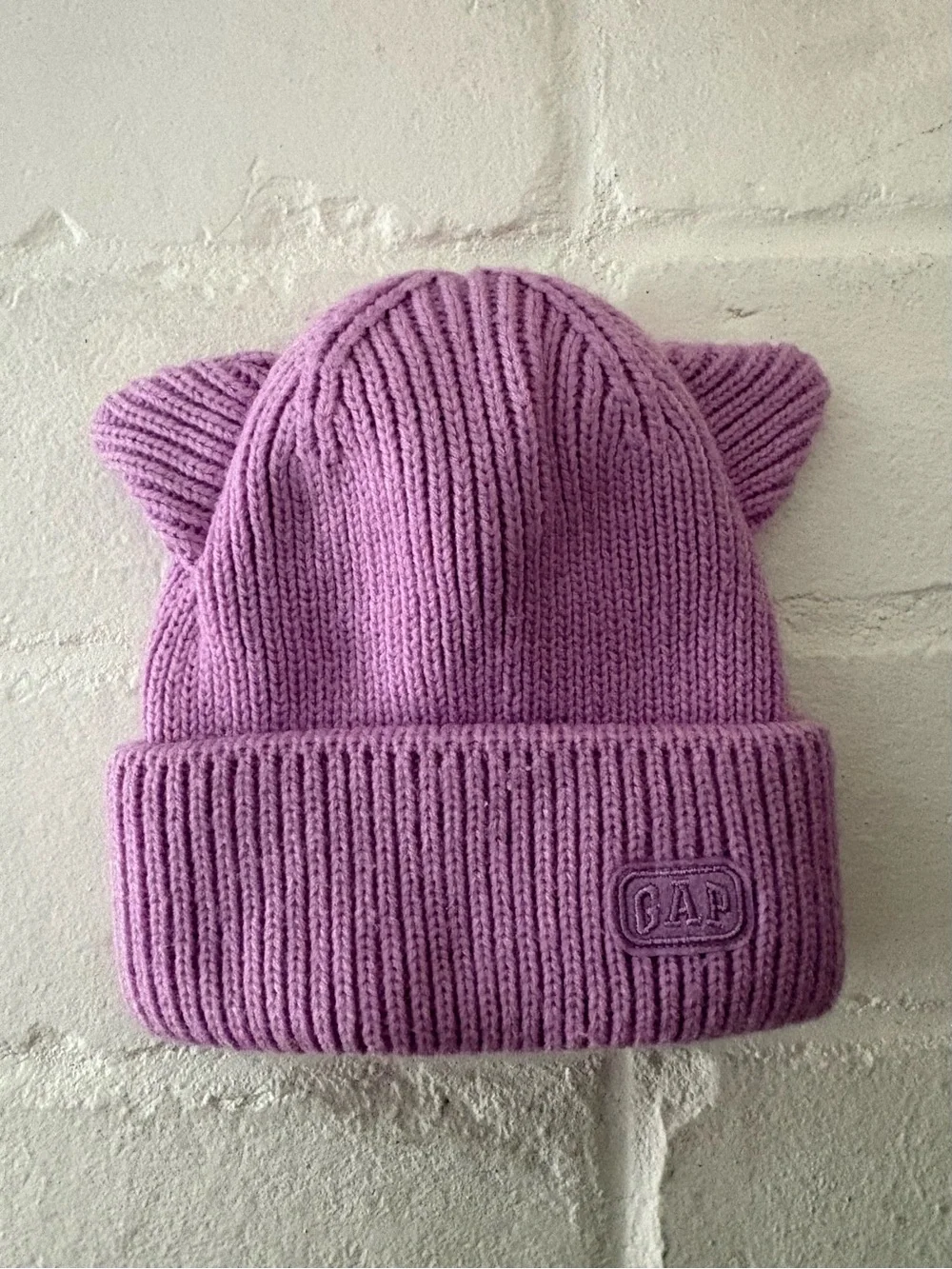 GAP Kids Cat-Ear Beanies in Lavender & Pink